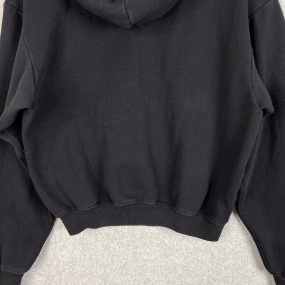 SKIMS Black Onyx Cotton Fleece Full Zip Hoodie Size Small - Picture 6 of 10